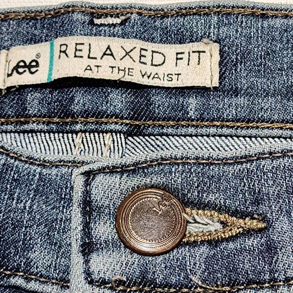Lee Womens Relaxed Fit At The Waist Jeans Straight Leg Blue Denim Size 8 Mexico - Picture 4 of 10